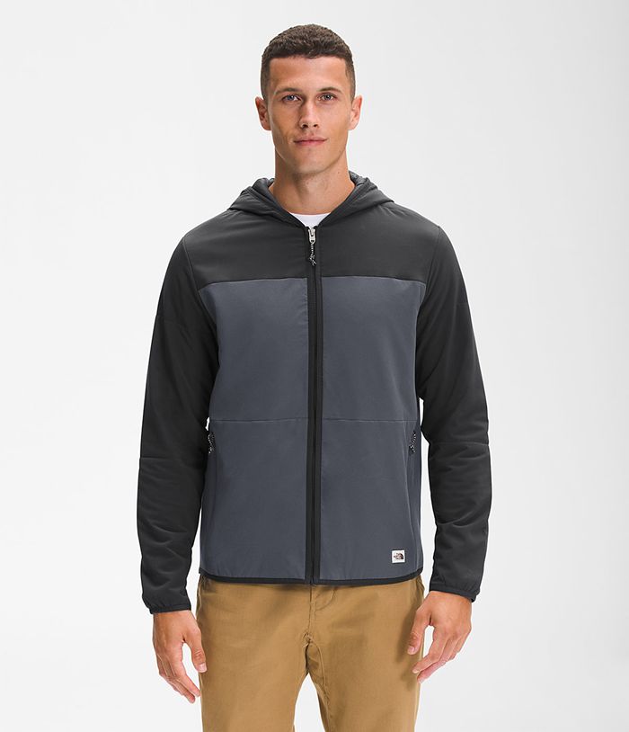 Casaca De Pluma The North Face Hombre Mountain Sudadera Full Cremallera Sudadera Con Capucha Gris - Peru 47128KVTP